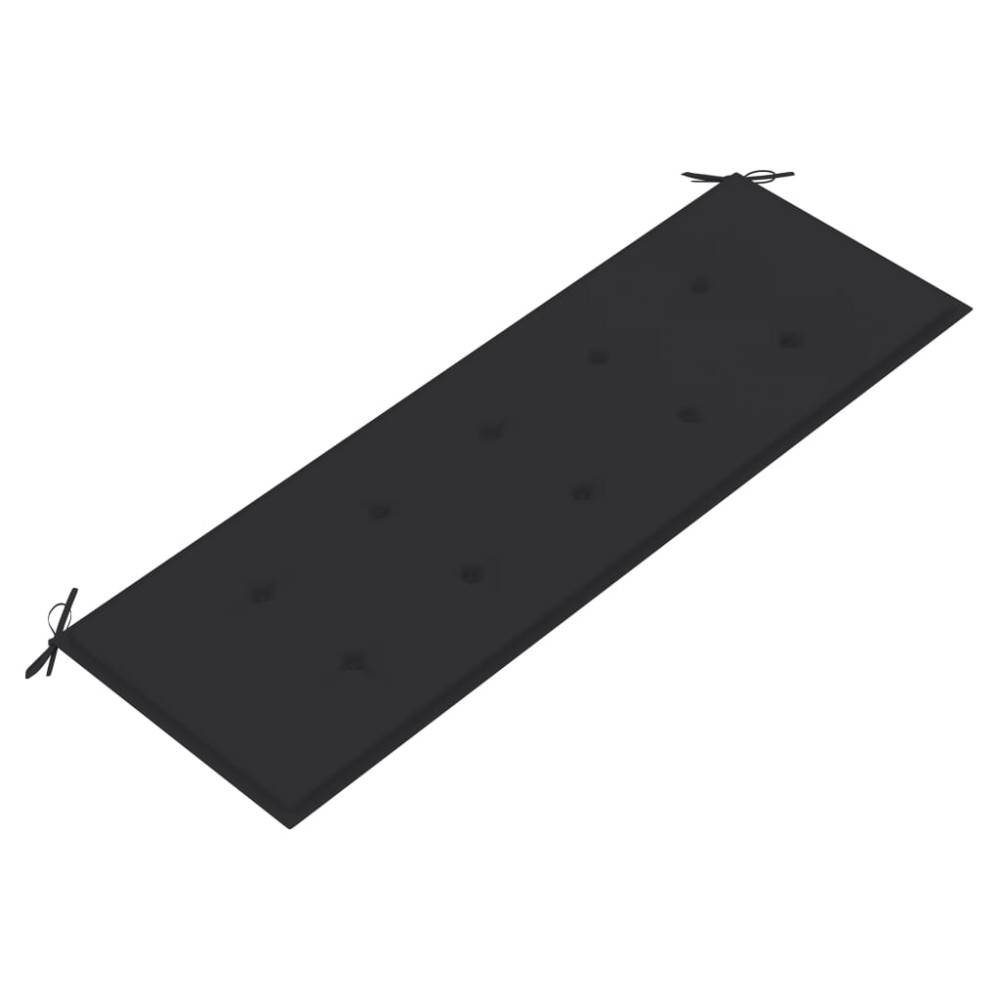 Produktbild för Stapelbar trädgårdsbänk med dyna 159 cm massiv teak