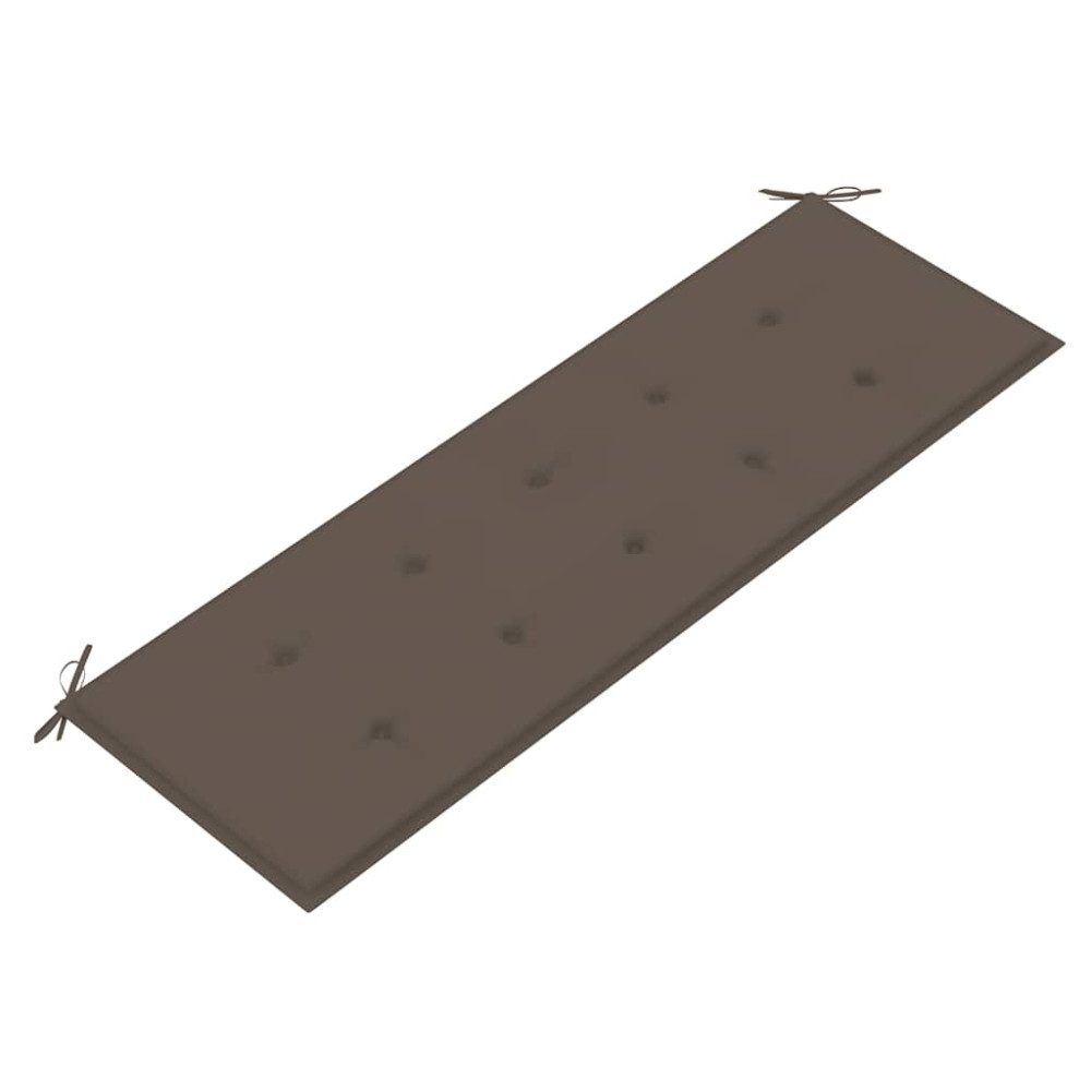 Produktbild för Stapelbar trädgårdsbänk med dyna 159 cm massiv teak