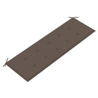 Produktbild för Stapelbar trädgårdsbänk med dyna 159 cm massiv teak