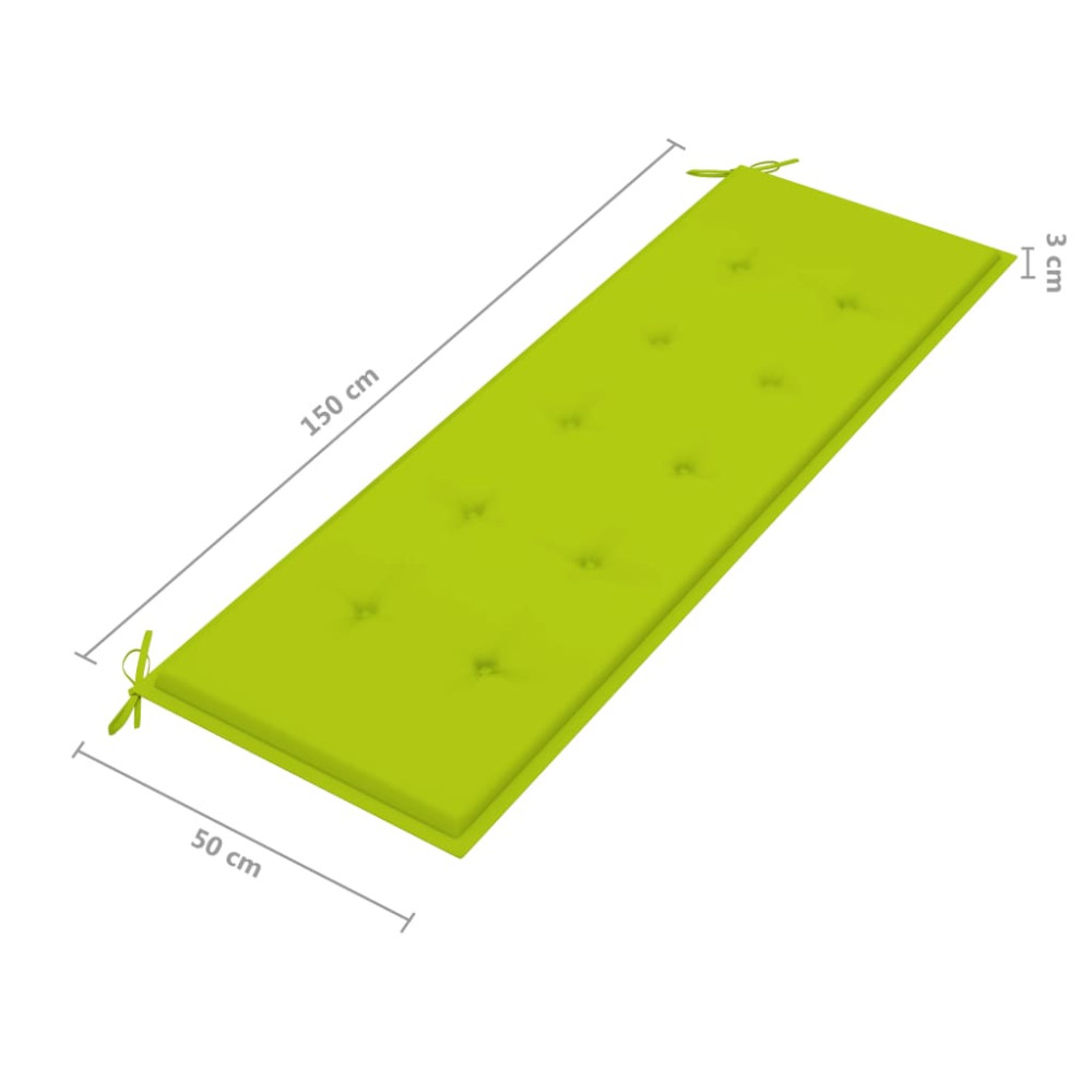 Produktbild för Stapelbar trädgårdsbänk med dyna 159 cm massiv teak