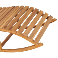 Produktbild för vidaX Solsäng med dyna gungdesign massiv teak