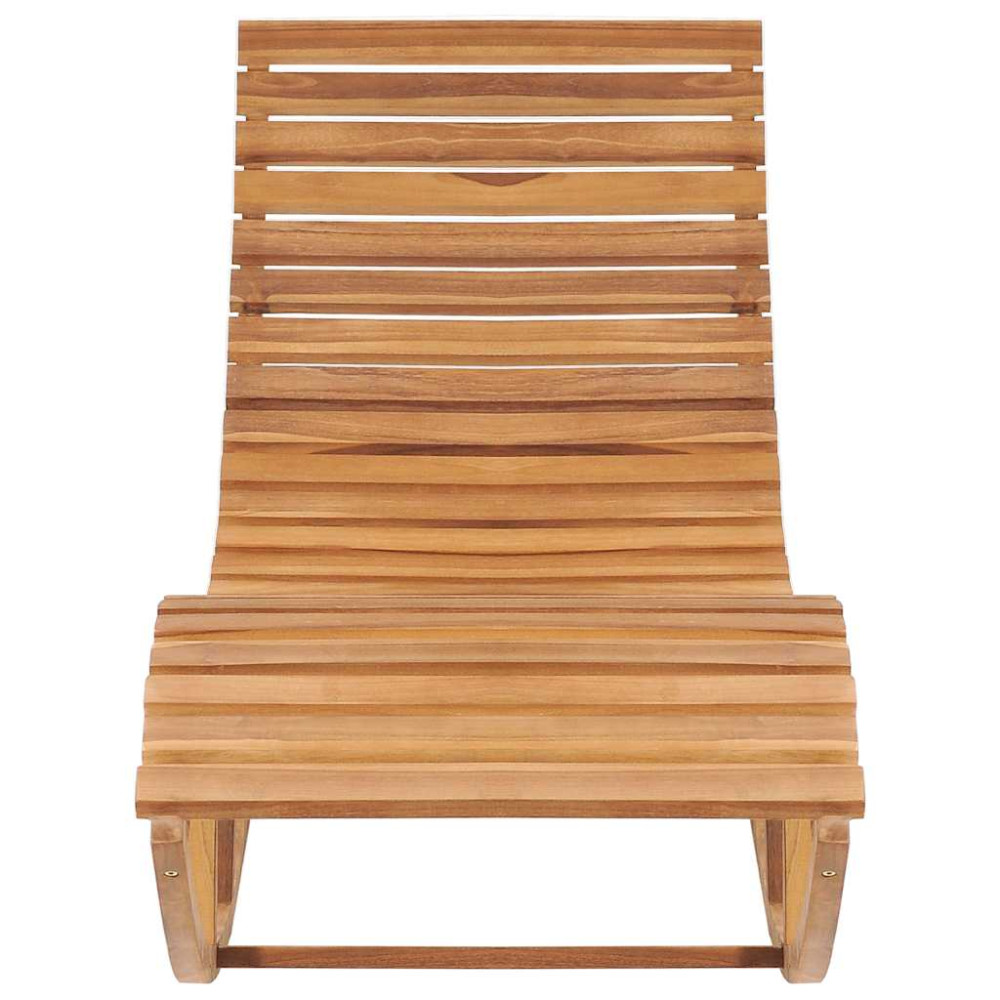 Produktbild för vidaX Solsäng med dyna gungdesign massiv teak
