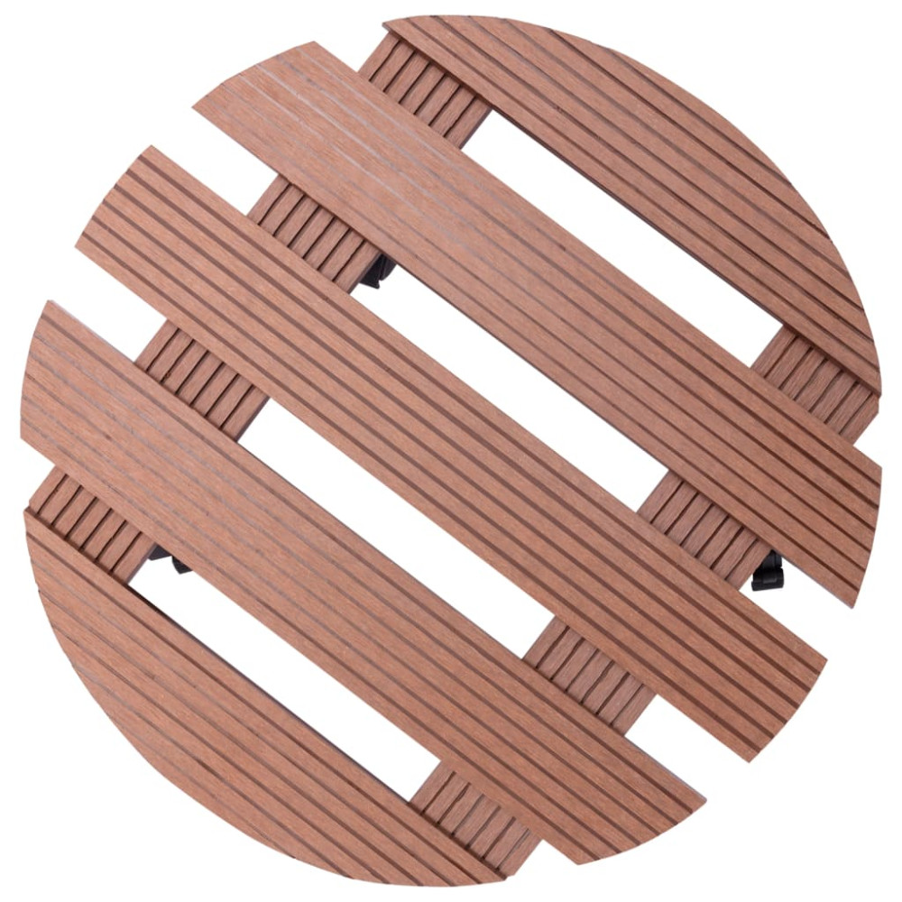 Produktbild för Blomvagnar 2 st brun Ø30x7,5 cm WPC