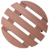 Produktbild för Blomvagnar 2 st brun Ø30x7,5 cm WPC