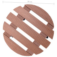 Produktbild för Blomvagnar 2 st brun Ø30x7,5 cm WPC