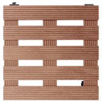 Produktbild för Blomvagnar 2 st brun 30x30x7,5 cm WPC