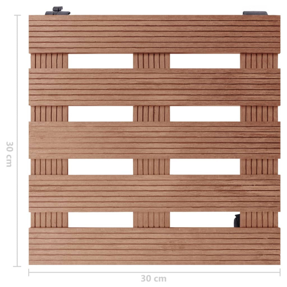 Produktbild för Blomvagnar 2 st brun 30x30x7,5 cm WPC