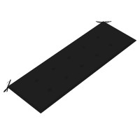 Produktbild för Stapelbar trädgårdsbänk med dyna 159 cm massiv teak