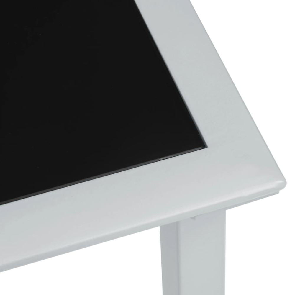 Produktbild för Solsängar 2 st med bord aluminium svart