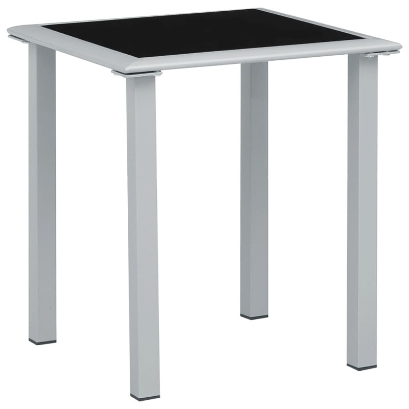 Produktbild för Solsängar 2 st med bord aluminium gräddvit