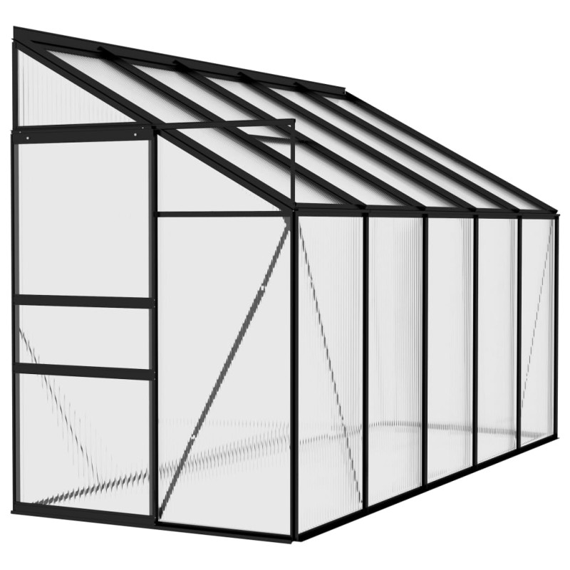 Produktbild för Växthus antracit aluminium 6,23 m³