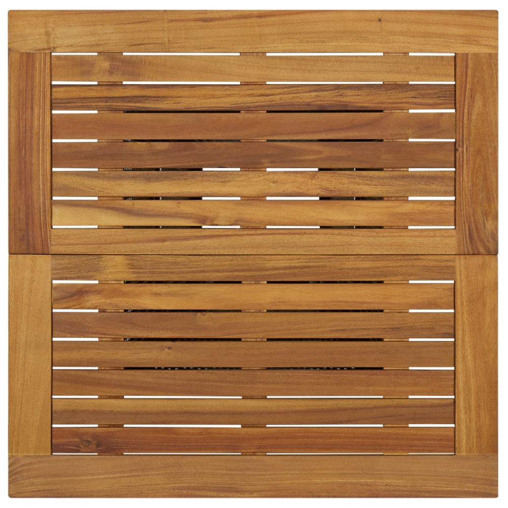 Produktbild för Barbord svart 80x80x110 cm konstrotting och massivt akaciaträ