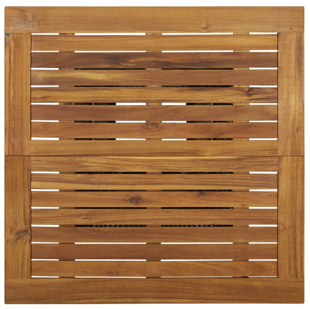Produktbild för Barbord grå 80x80x110 cm konstrotting och massivt akaciaträ