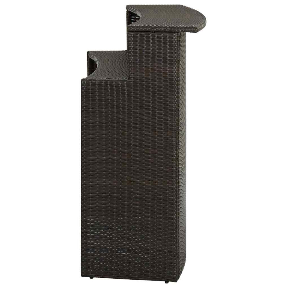 Produktbild för Barbord för trädgård brun 120x55x110 cm konstrotting