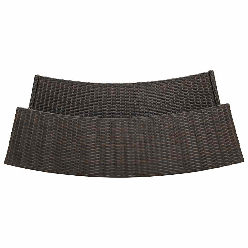 Produktbild för Barbord för trädgård brun 120x55x110 cm konstrotting