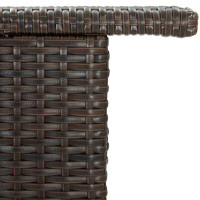 Produktbild för Barbord för trädgård brun 120x55x110 cm konstrotting