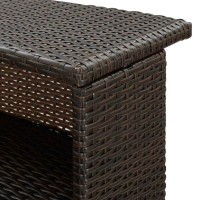 Produktbild för Barbord för trädgård brun 120x55x110 cm konstrotting