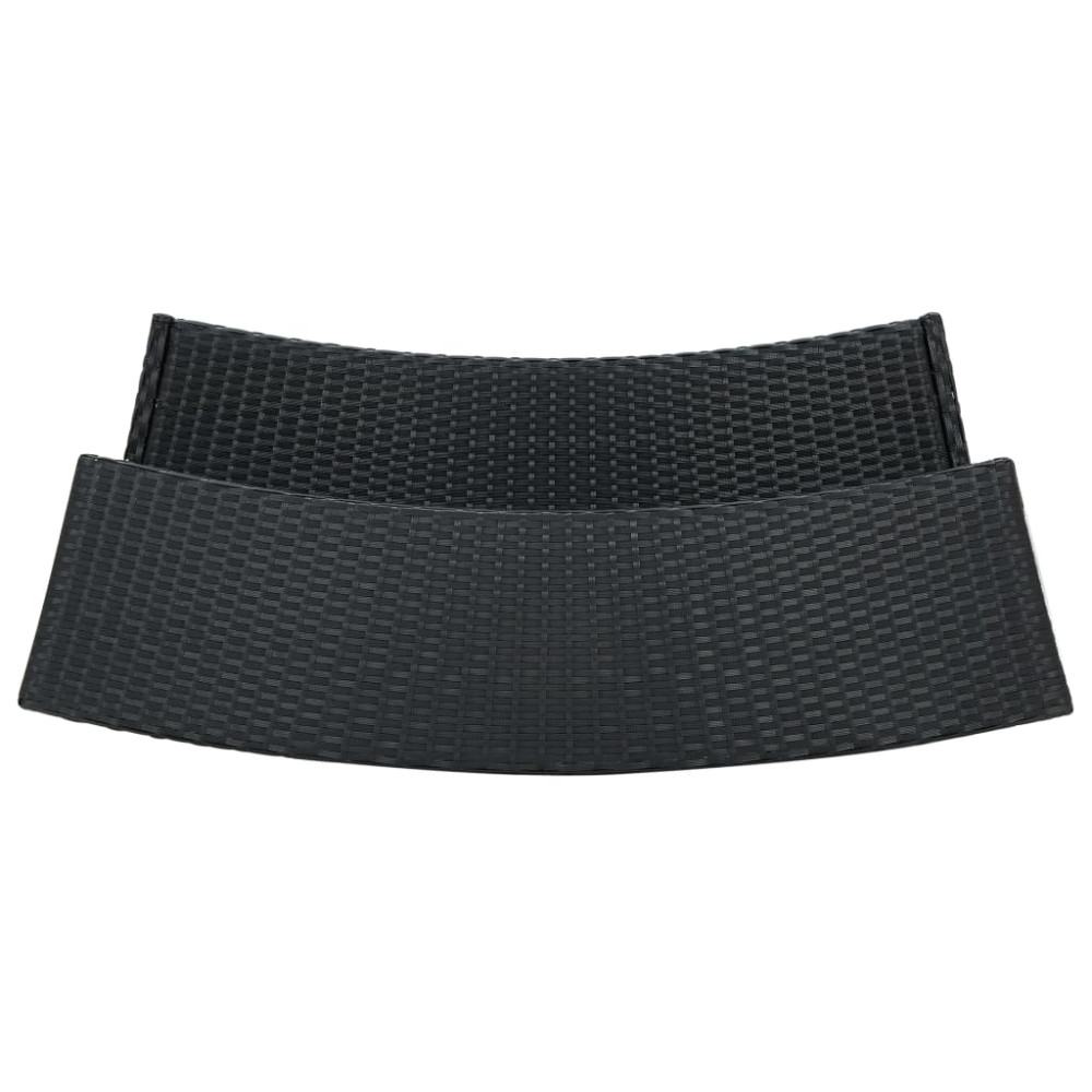 Produktbild för Barbord för trädgård svart 120x55x110 cm konstrotting