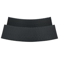 Produktbild för Barbord för trädgård svart 120x55x110 cm konstrotting