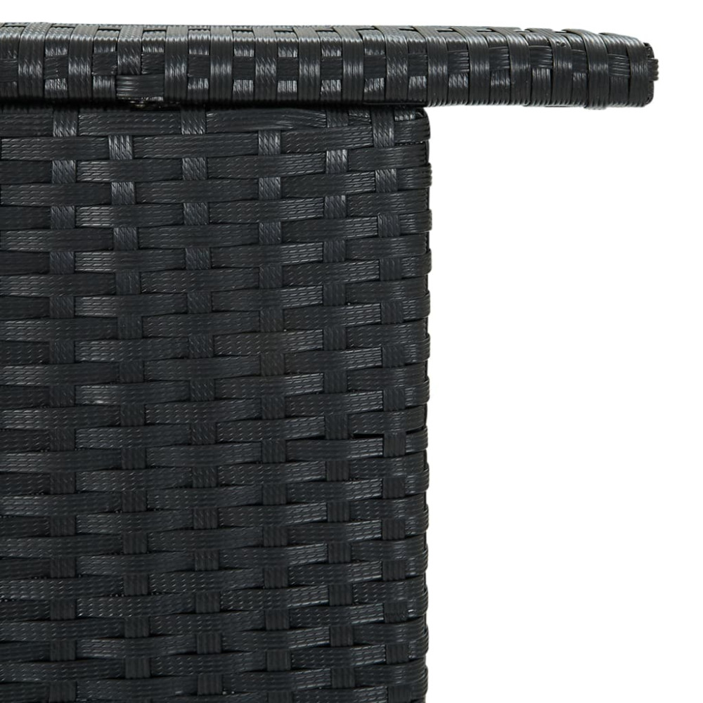 Produktbild för Barbord för trädgård svart 120x55x110 cm konstrotting