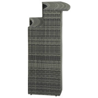 Produktbild för Barbord för trädgård grå 120x55x110 cm konstrotting
