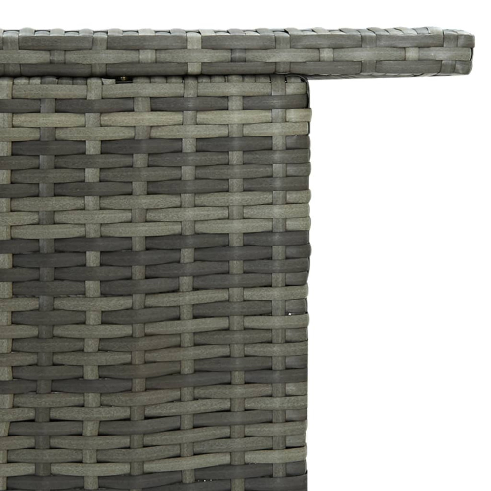 Produktbild för Barbord för trädgård grå 120x55x110 cm konstrotting