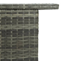 Produktbild för Barbord för trädgård grå 120x55x110 cm konstrotting