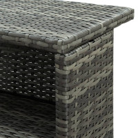 Produktbild för Barbord för trädgård grå 120x55x110 cm konstrotting