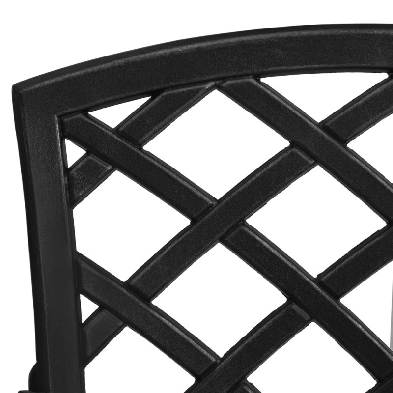 Produktbild för Caféstolar 4 st gjuten aluminium svart