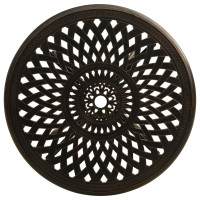 Produktbild för Trädgårdsbord brons 78x78x72 cm gjuten aluminium
