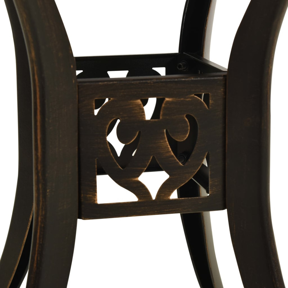 Produktbild för Trädgårdsbord brons 78x78x72 cm gjuten aluminium