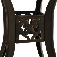 Produktbild för Trädgårdsbord brons 78x78x72 cm gjuten aluminium
