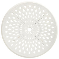 Produktbild för Trädgårdsbord vit 78x78x72 cm gjuten aluminium