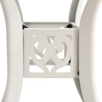 Produktbild för Trädgårdsbord vit 78x78x72 cm gjuten aluminium