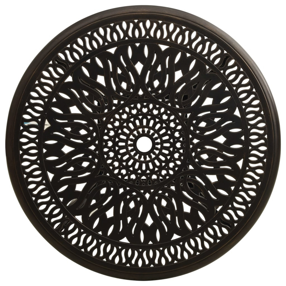 Produktbild för Trädgårdsbord brons 90x90x74 cm gjuten aluminium