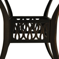 Produktbild för Trädgårdsbord brons 90x90x74 cm gjuten aluminium