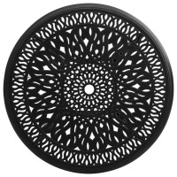 Produktbild för Trädgårdsbord svart 90x90x74 cm gjuten aluminium