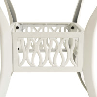 Produktbild för Trädgårdsbord vit 90x90x74 cm gjuten aluminium
