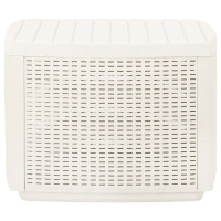Produktbild för Trädgårdsbord vit 53x53x40 cm plast