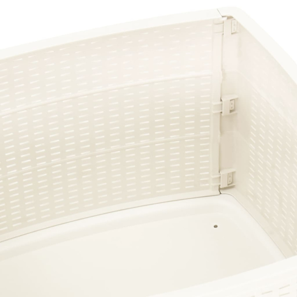 Produktbild för Trädgårdsbord vit 53x53x40 cm plast