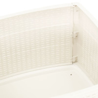 Produktbild för Trädgårdsbord vit 53x53x40 cm plast
