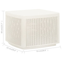 Produktbild för Trädgårdsbord vit 53x53x40 cm plast