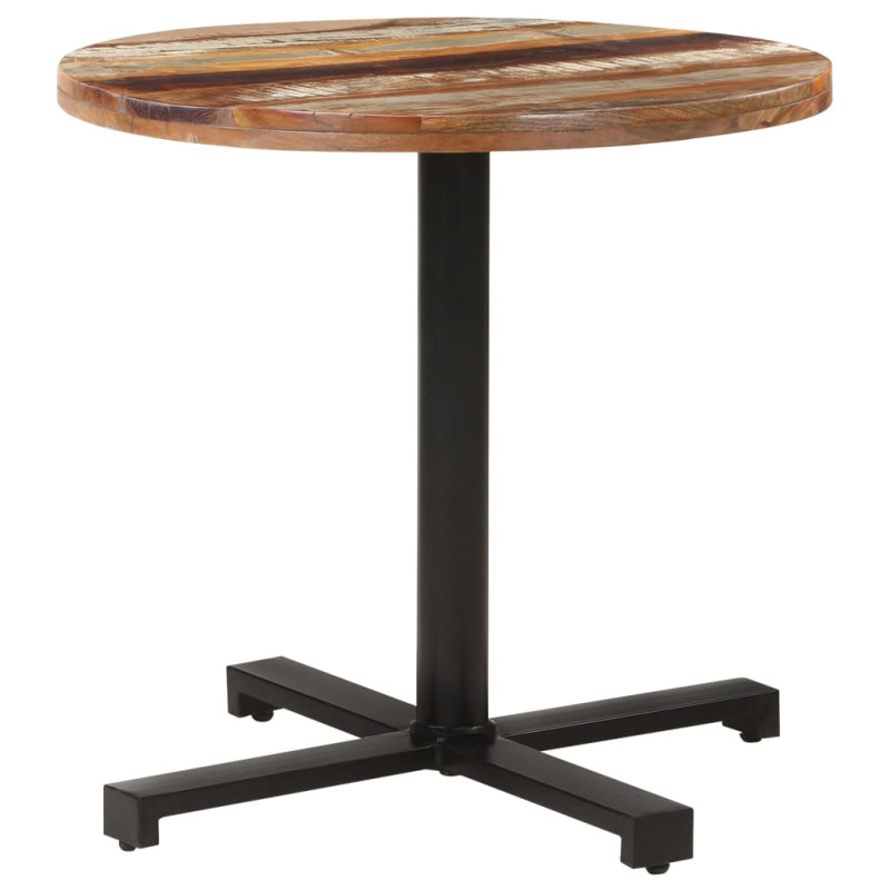 Produktbild för Cafébord runt Ø80x75 cm massivt återvunnet trä