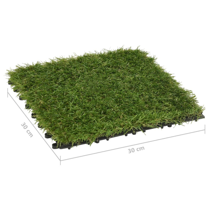 Produktbild för Konstgräsplattor 22 st grön 30x30 cm