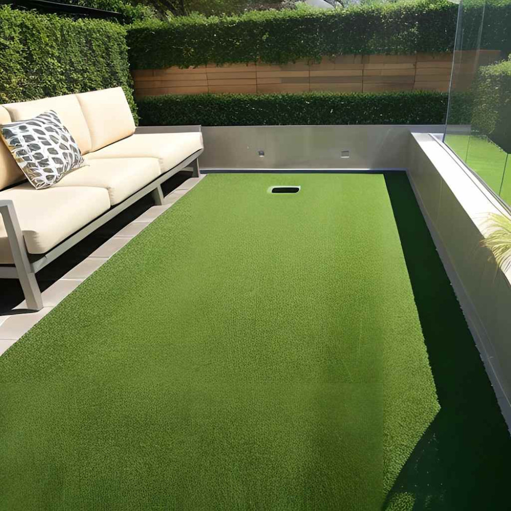Produktbild för Konstgräsmatta 7/9 mm 0,5x5 m grön
