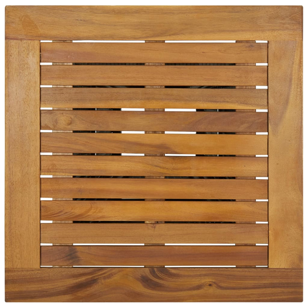 Produktbild för Barbord grå 60x60x110 cm konstrotting och massivt akaciaträ