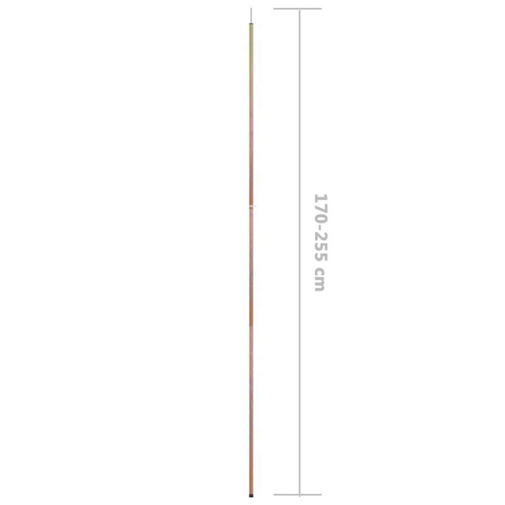 Produktbild för Teleskopiska tältpinnar 170-255 cm 2 st galvaniserat stål