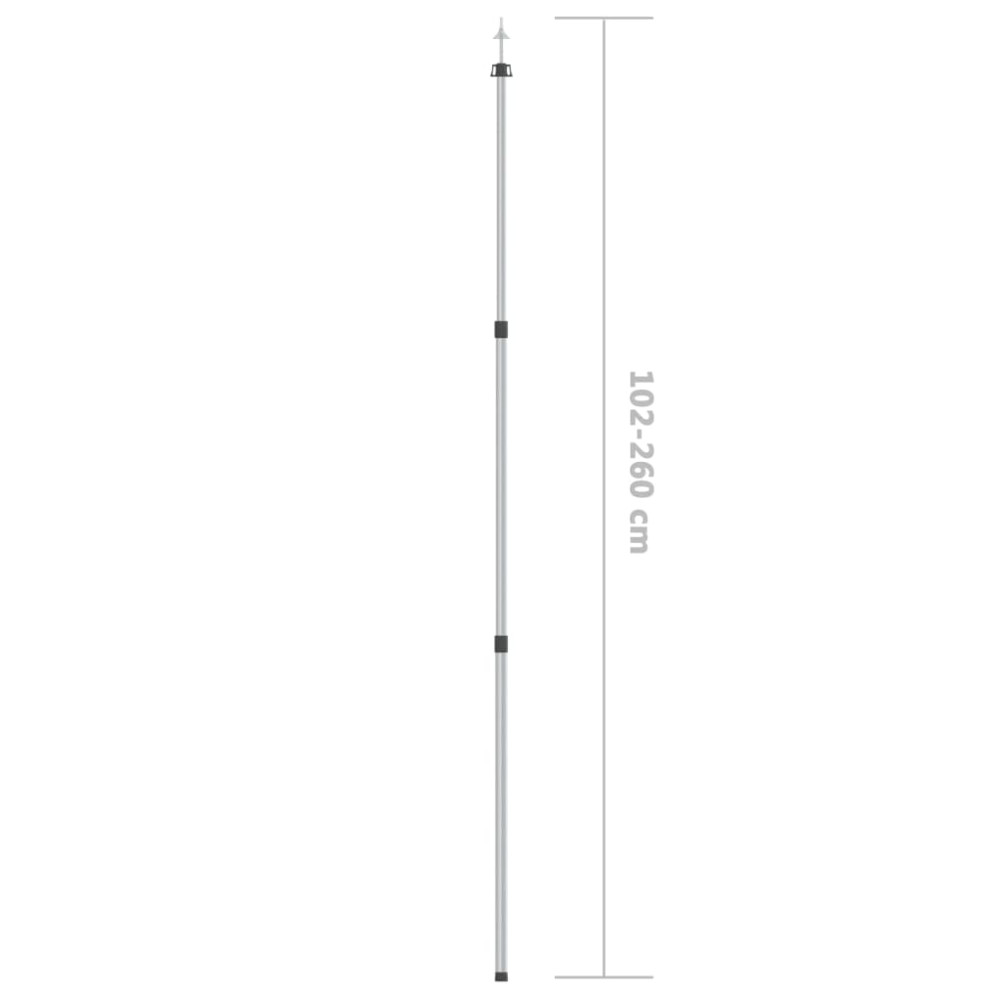 Produktbild för Teleskopisk presenningsstång 102-260 cm aluminium