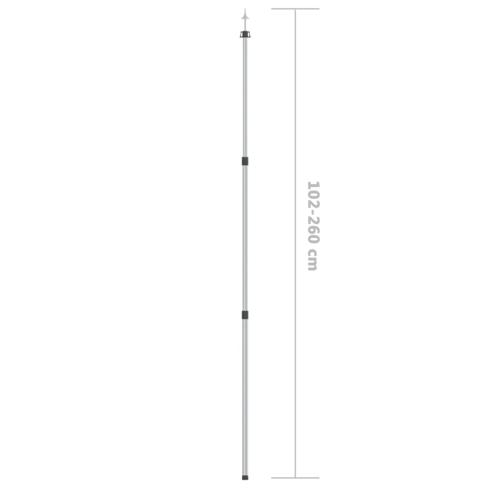 Produktbild för Teleskopiska presenningsstänger 102-260 cm 2 st