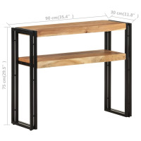 Produktbild för Konsolbord 90x30x75 cm massivt akaciaträ